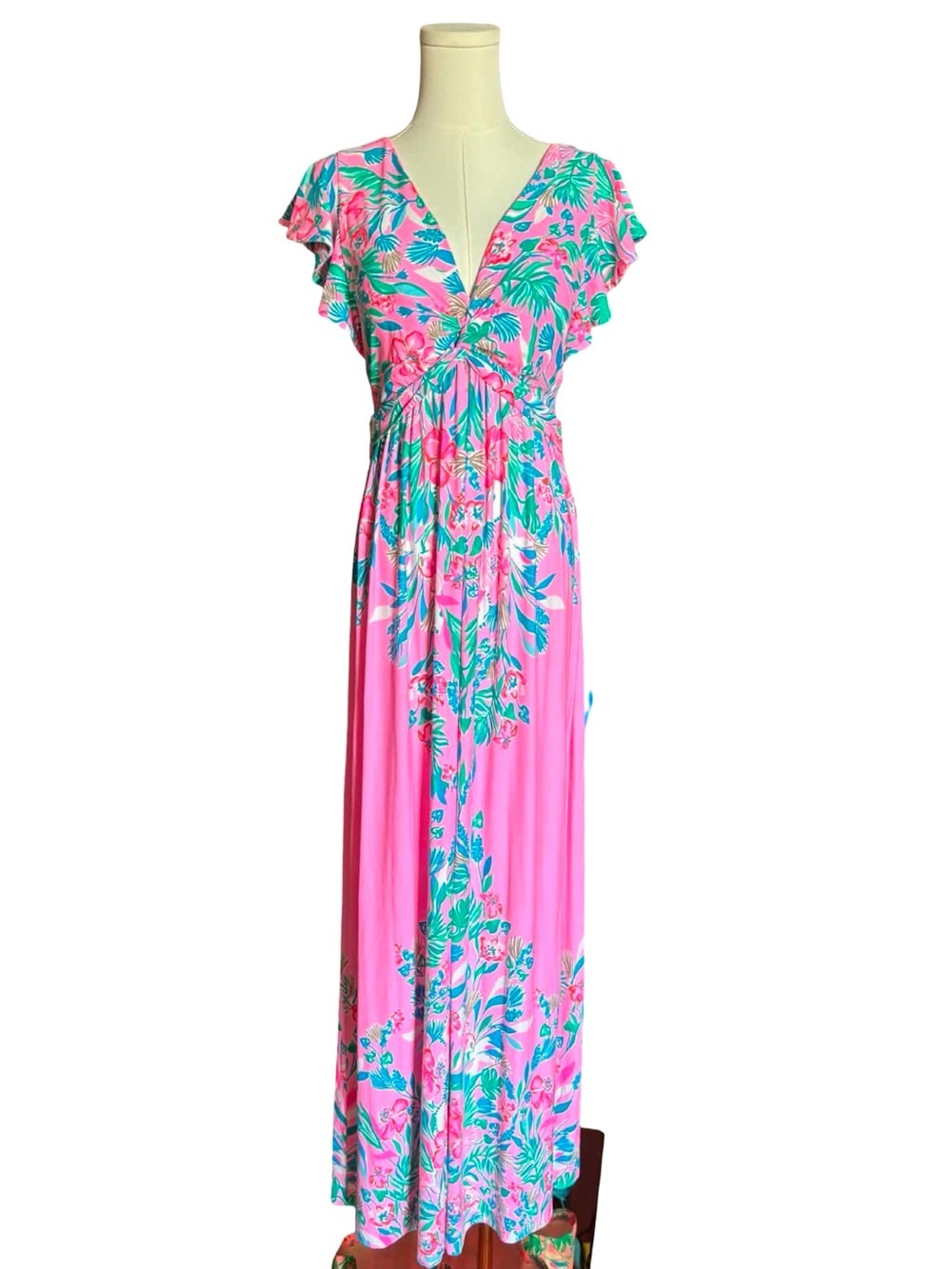 Lilly Pulitzer Verona Flutter Sleeve Maxi Dress